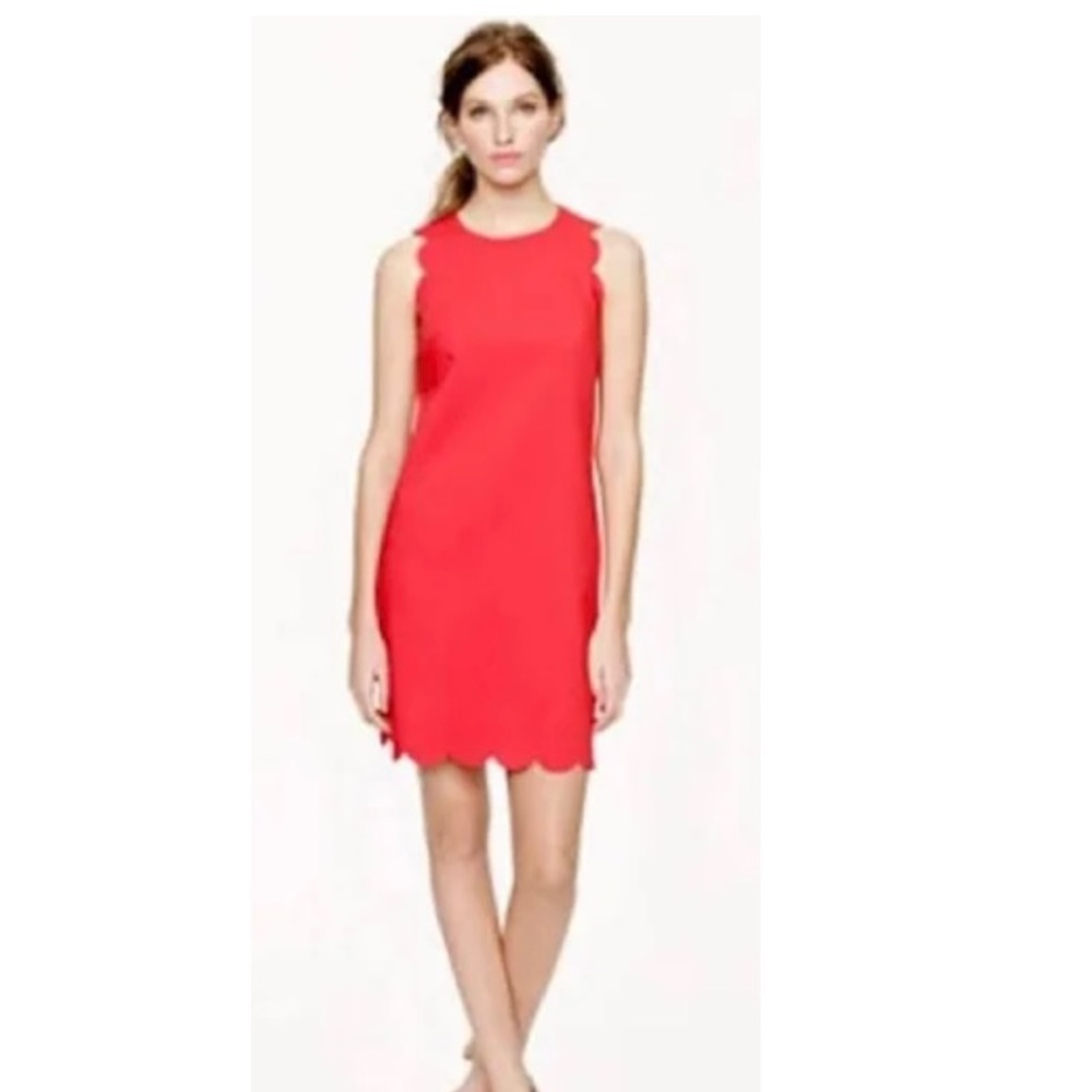 JCrew Red Shift Dress- Size 0